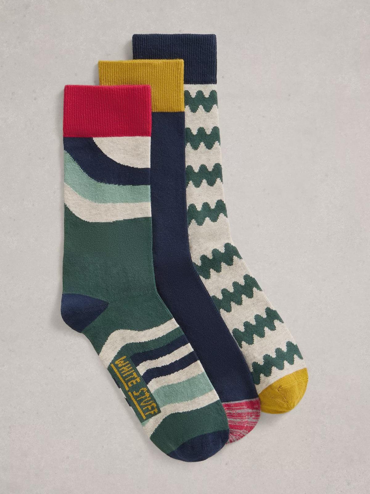 3PK Pattern Socks