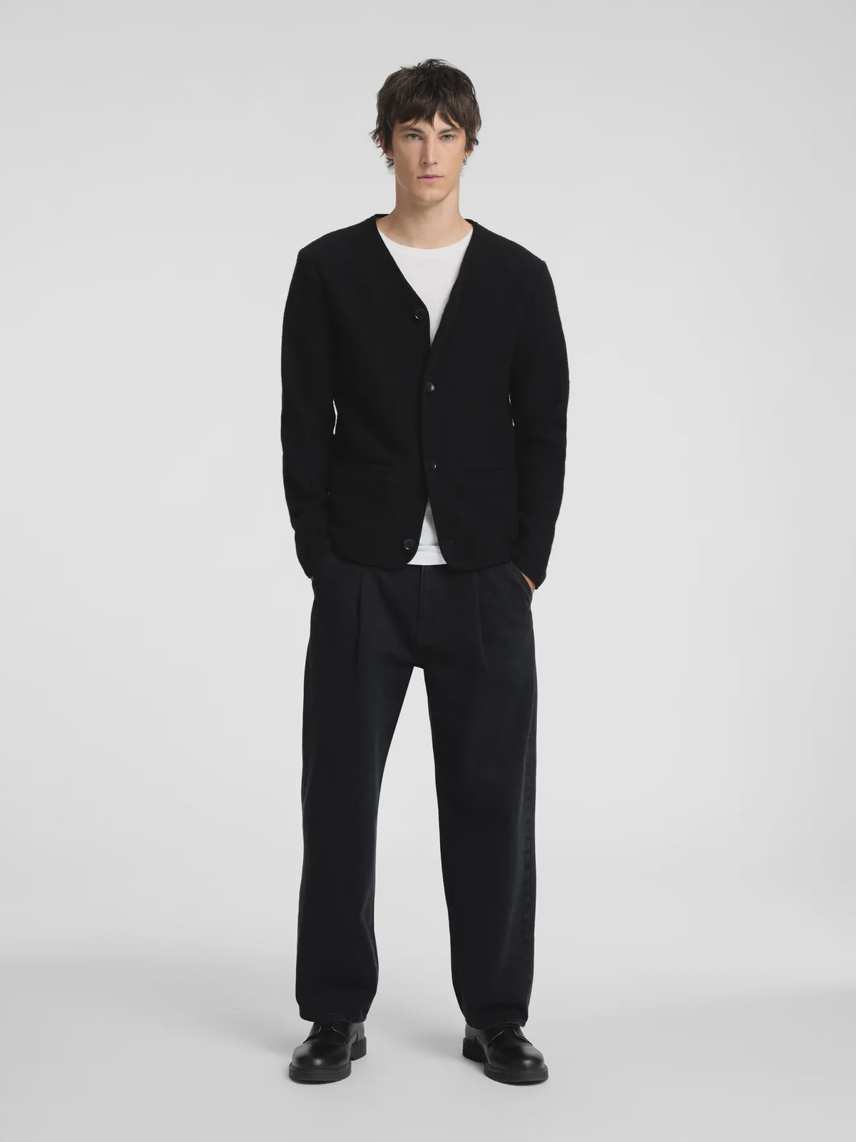 Jin Boiled Wool Cardigan