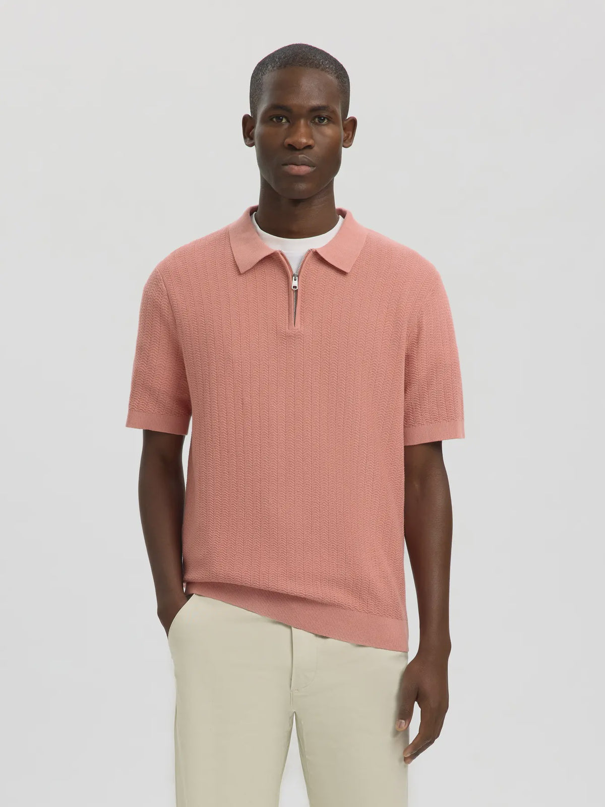Cran SS Structured Knit Polo