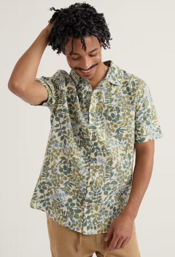 Blue Heron SS Linen Shirt