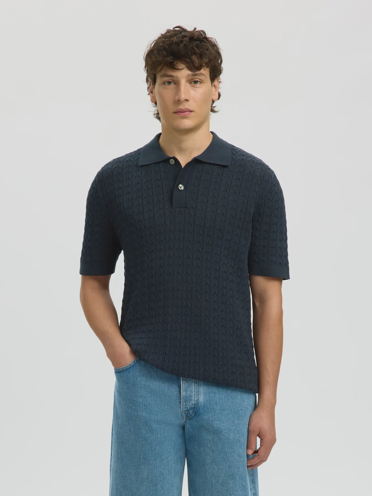Mattis Knit Cable Polo